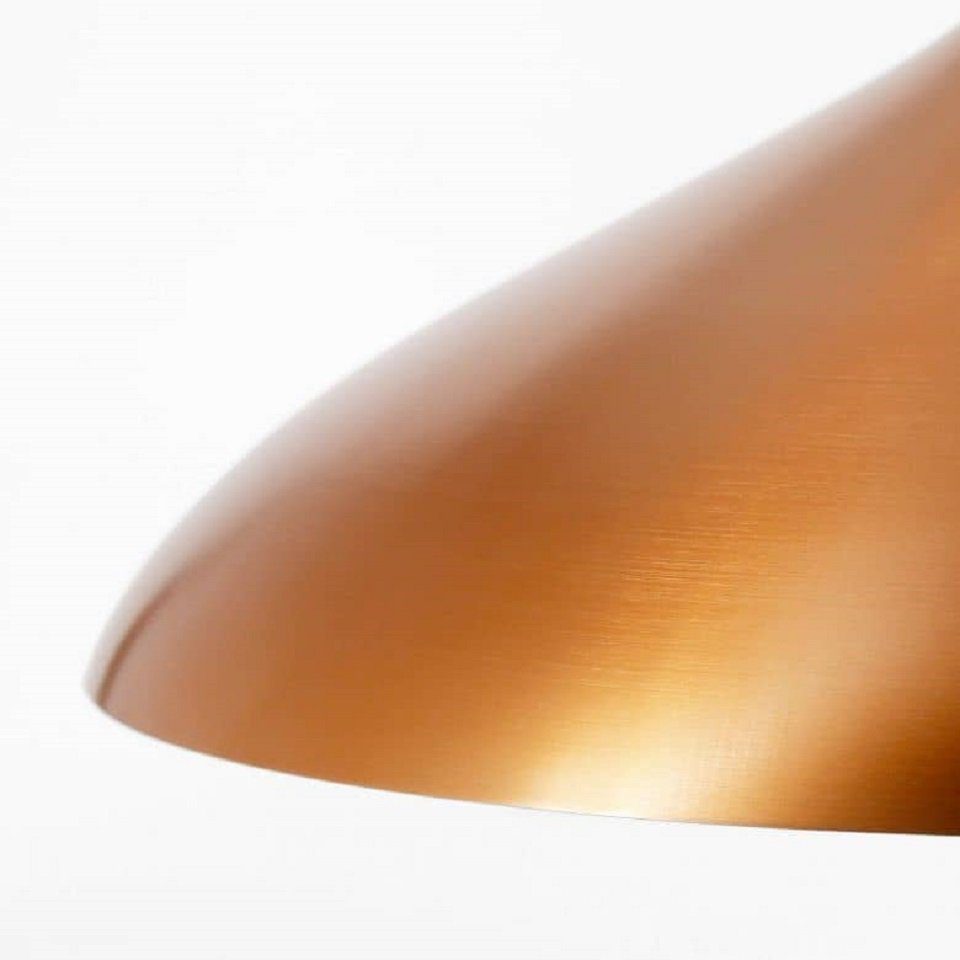 K&L Wall Art Lampenschirm Pendelleuchte Rosa Metalloptik Lampenschirm Retro Deckenleuchte, Kupfer Hängelampe rund