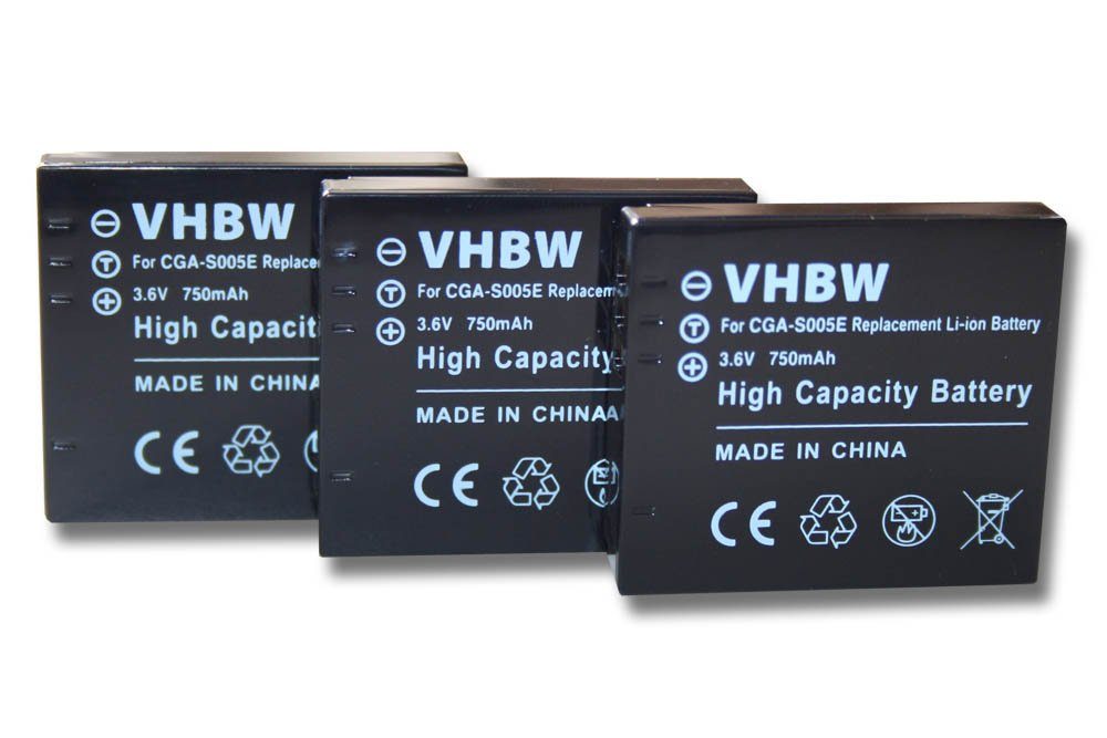 vhbw Kamera-Akku passend (750mAh, Micro 110 Kamera Mpro 3M Li-Ion) 3,6V, mAh für Projector 750
