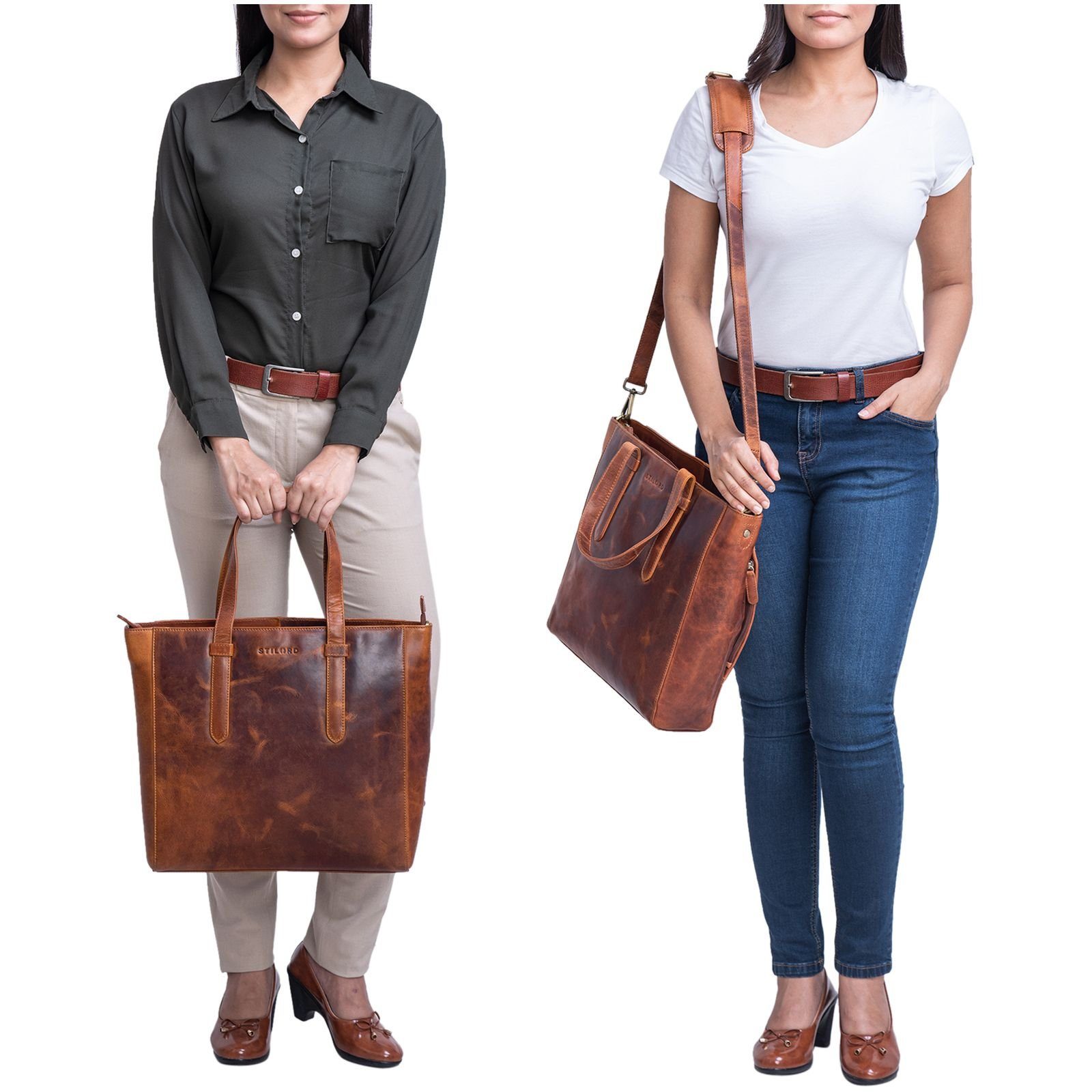 STILORD Handtasche "Rachel" Tote Bag Leder Damen