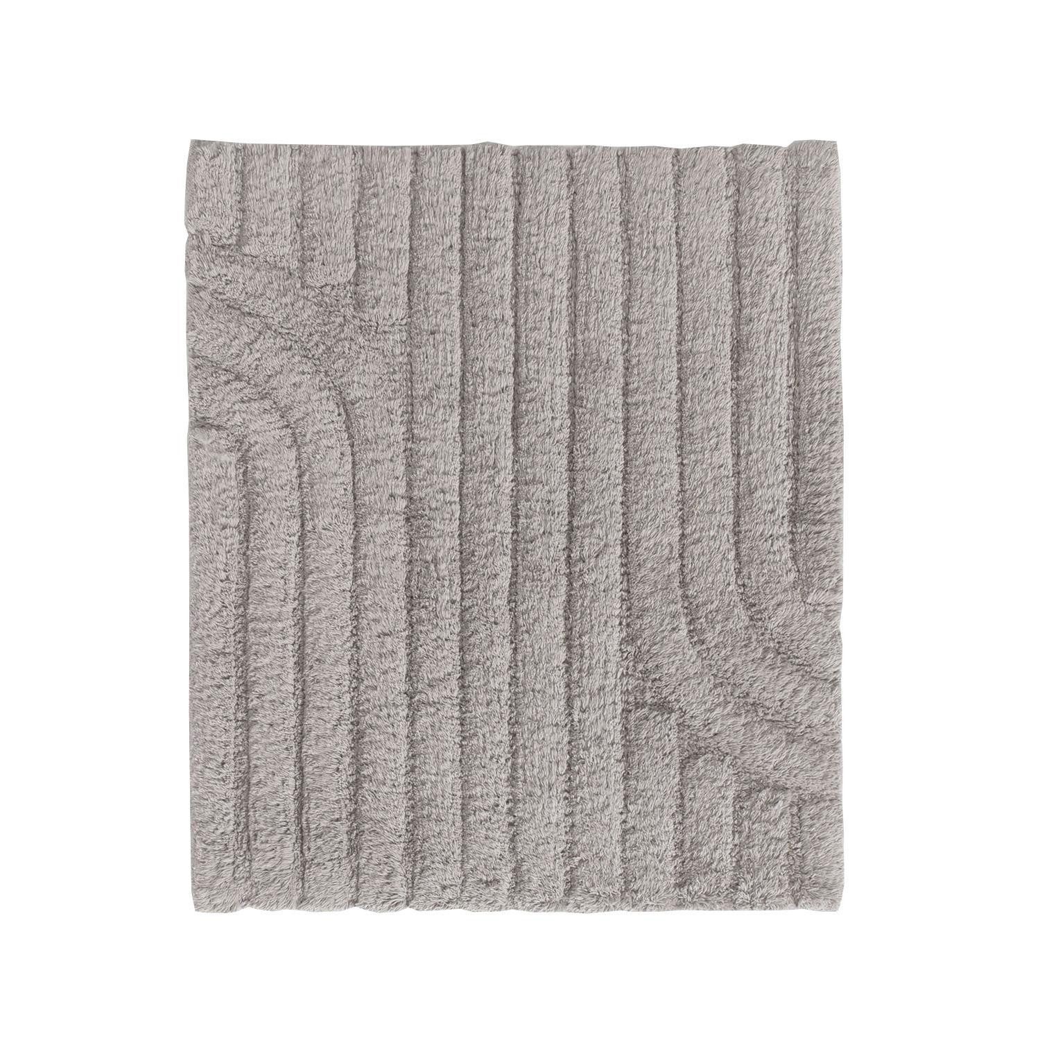 casa NOVA Badematte MINORI, Grau, Baumwolle, rechteckig, waschbar bis 40 °C, L 60 x B 50 cm
