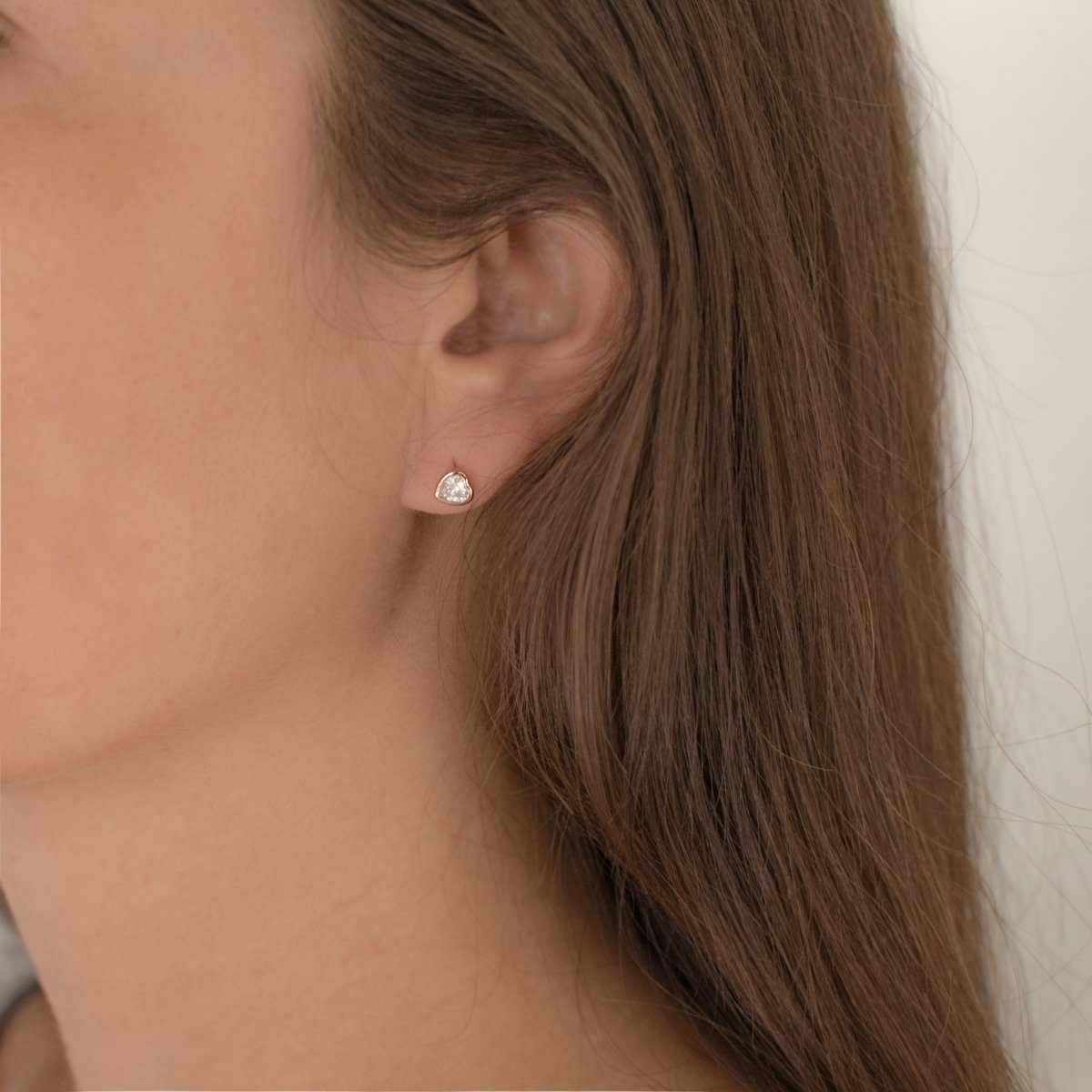 Rafaela Donata Paar Ohrstecker Herz roségold, mit Zirkonia günstig online kaufen