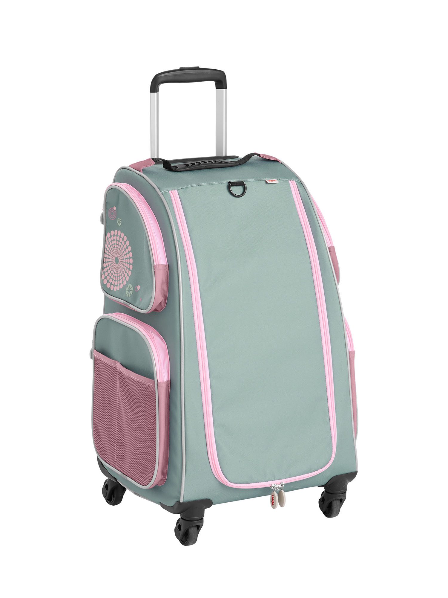Haba Kinderkoffer Schranktrolley 4 Rollen und Kulturbeutel, Reisekoffer Kinder, Trolley Kinder, Kofferset Kids