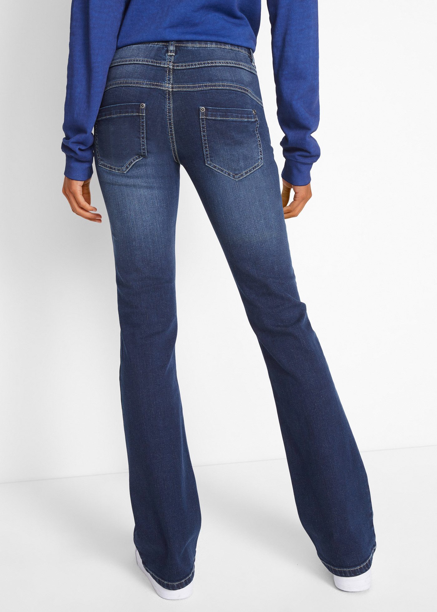 bonprix Bootcut-Jeans Regular Fit, mit Teilungsnaht an der Vorderseite
