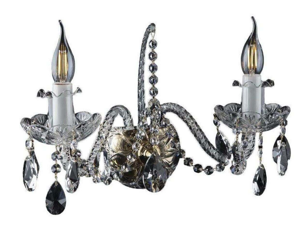 JVmoebel Wandleuchte Luster Bohemia Wandlampe Antik Stil Transparent-Amber Hochwertig, Transparent-Amber, Made in Europa