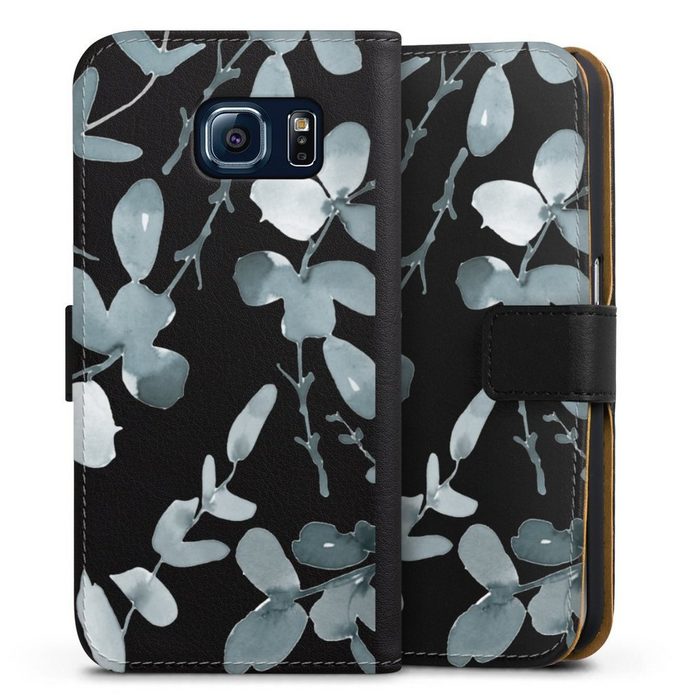 DeinDesign Handyhülle Eukalyptus Muster Blume Eukalyptus pattern ohne Hintergrund Samsung Galaxy S6 Hülle Handy Flip Case Wallet Cover Handytasche Leder
