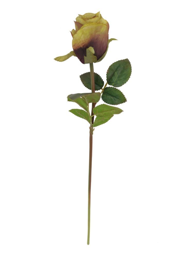wirkende Seidenblüte Stielblume, künstlich, naturgetreu, Kunstblume echt und Blätter Höhe täuschend 50 (Rosa), täuschend 2474U, Rose echt cm, *Edle