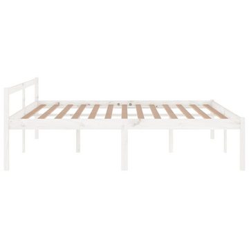 furnicato Bett Seniorenbett Weiß 180x200 cm Massivholz Kiefer