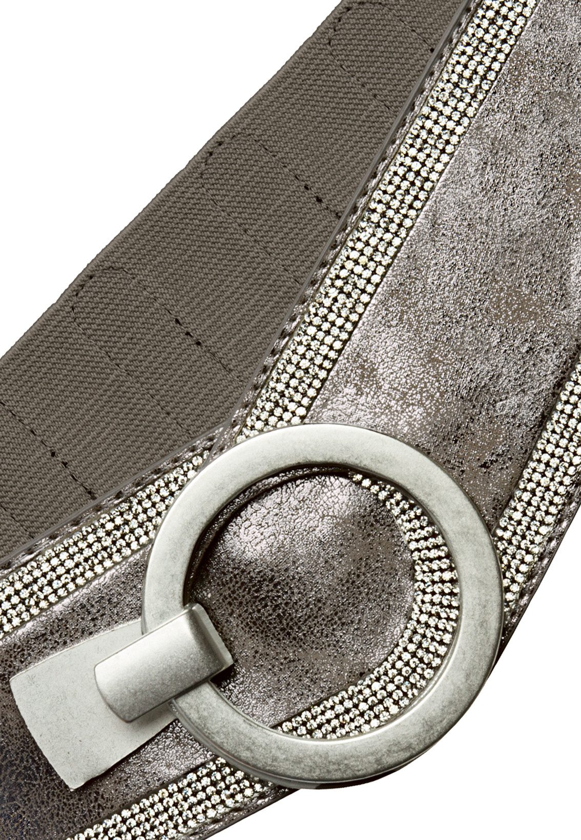 Caspar Taillengürtel GU315 Damen elastischer breiter Glitzer Strass Gürtel