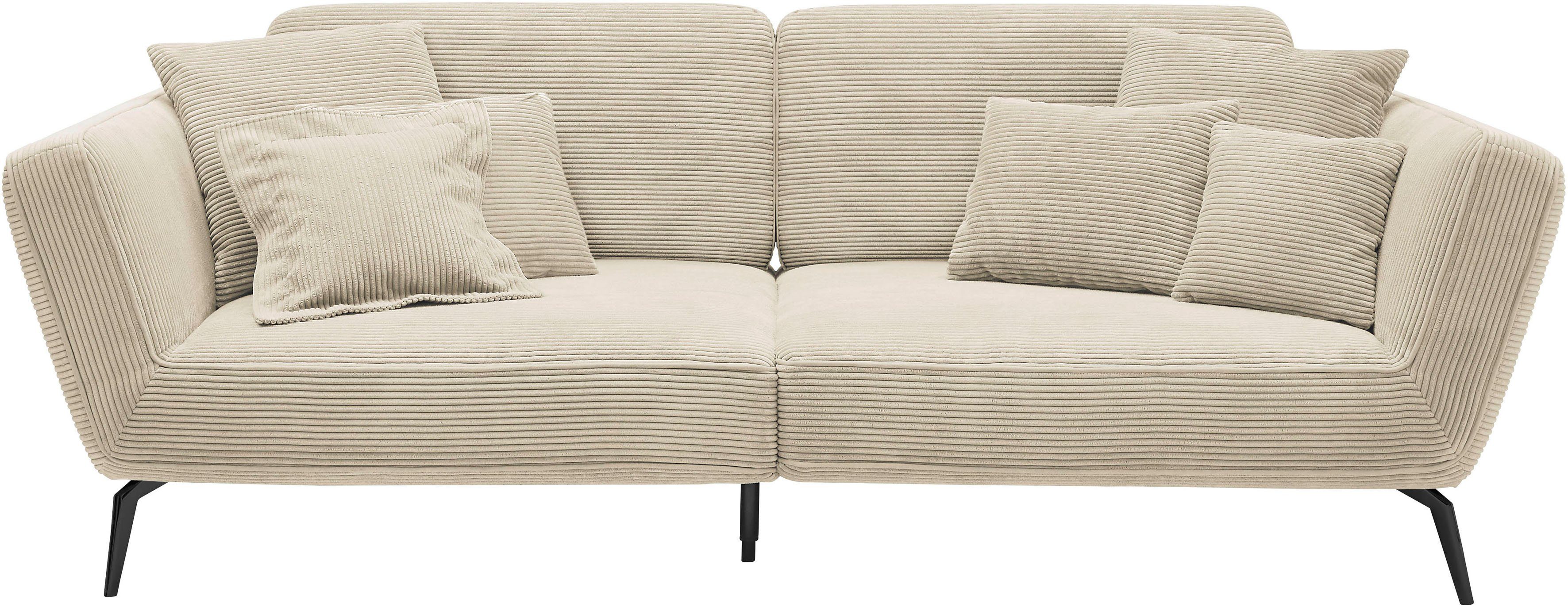 set one by Musterring Big-Sofa SO 4500, Füße in zwei Farben, wahlweise mit Kopftütze, Breite 260cm