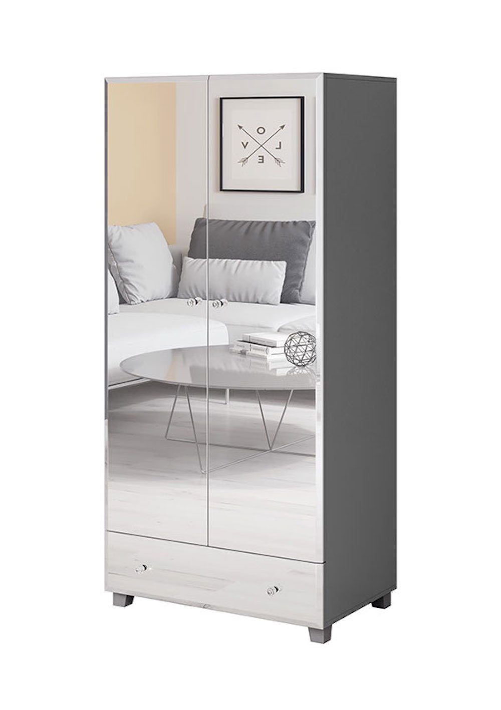 Feldmann-Wohnen Kleiderschrank BELLAGIO Breite 86 cm, günstig online kaufen