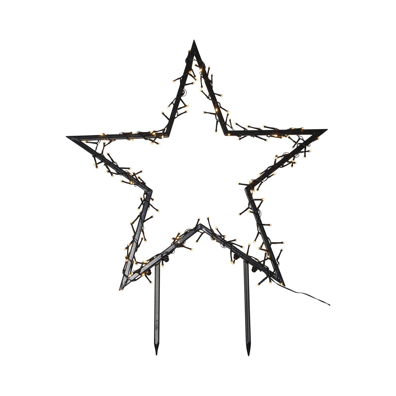 STAR TRADING LED Dekolicht Spiky, Großer Outdoor-Leuchtstern,Spiky', Netzbetrieb, Timer, 140 Lichtquell