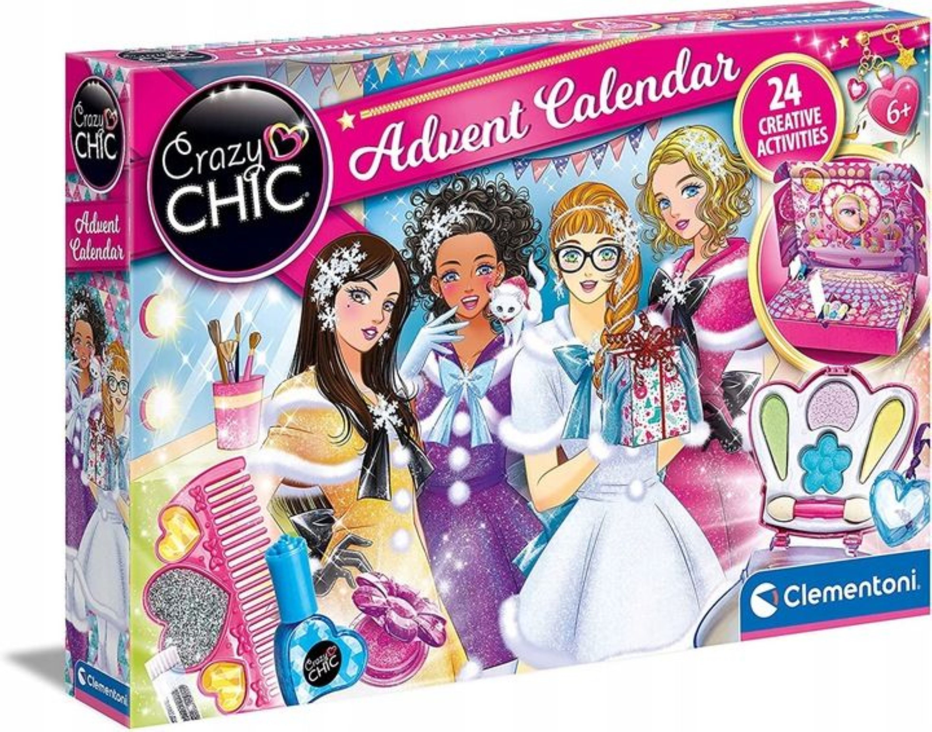 Clementoni® Adventskalender Clementoni Crazy Chic Adventskalender – 24 Beauty Überraschungen (1-tlg)