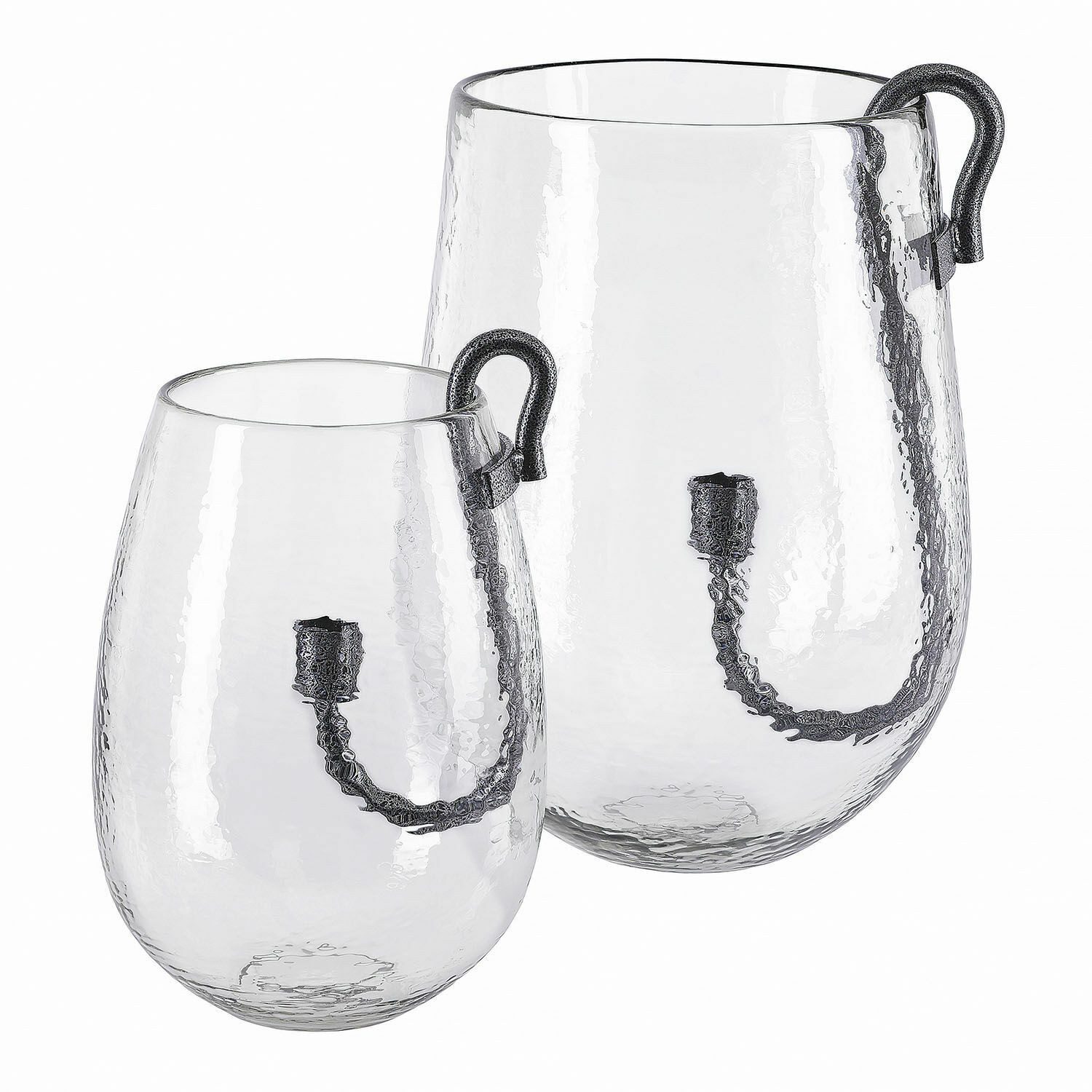 Mirabeau Windlicht Windlicht 2er Set Lorcalla klar/schwarz (2er Set, 2er Set)