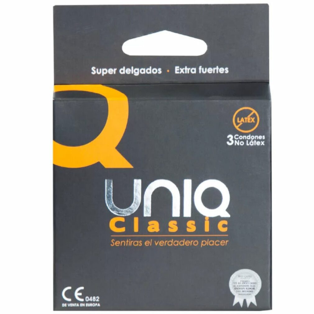 UNIQ Kondome Klassische latexfreie Kondome 3 Einheiten