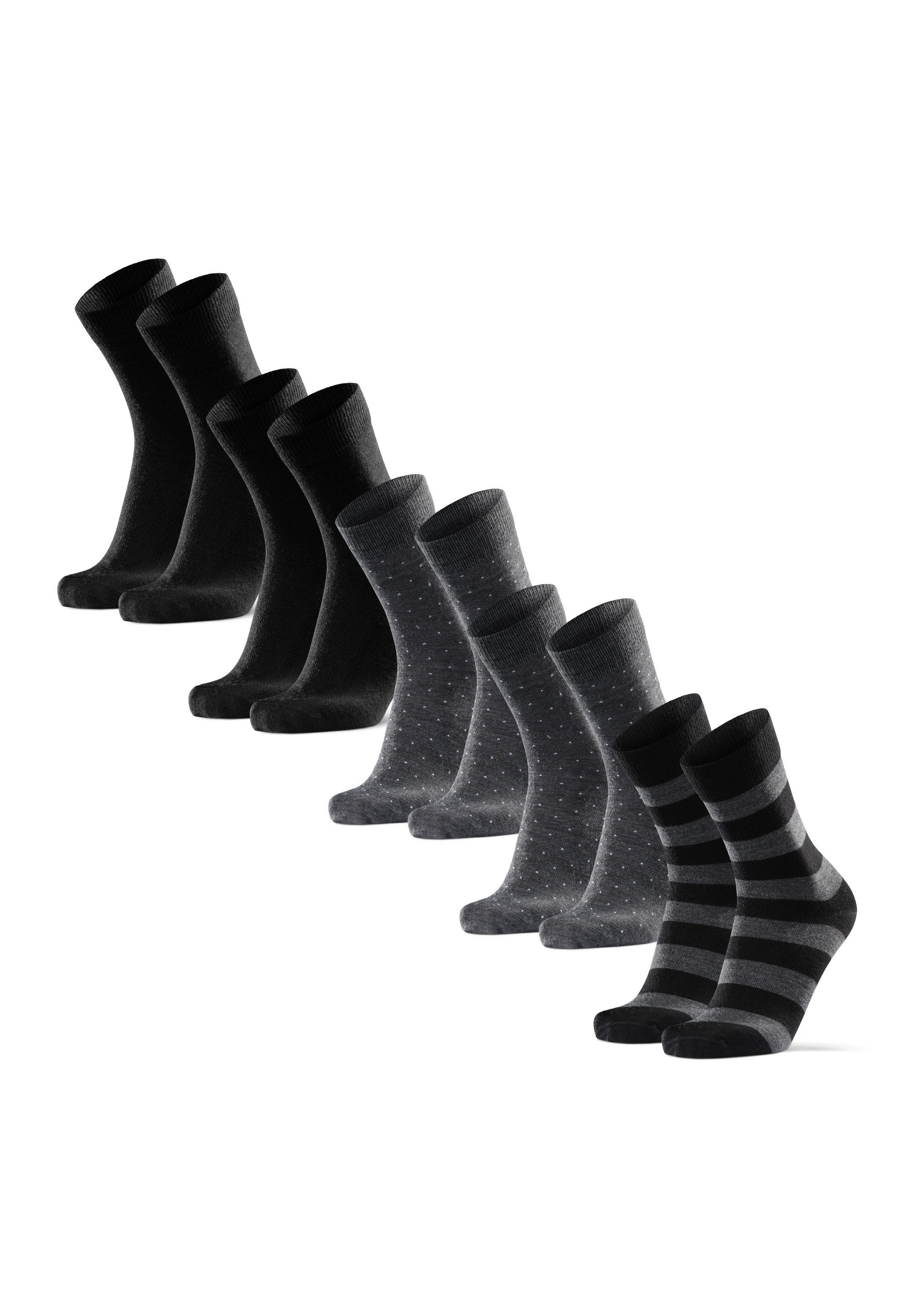 DANISH ENDURANCE Basicsocken Merino Crew (5-Paar) warme Wollsocken, atmungsaktiv, Anti-Blasen, Unisex