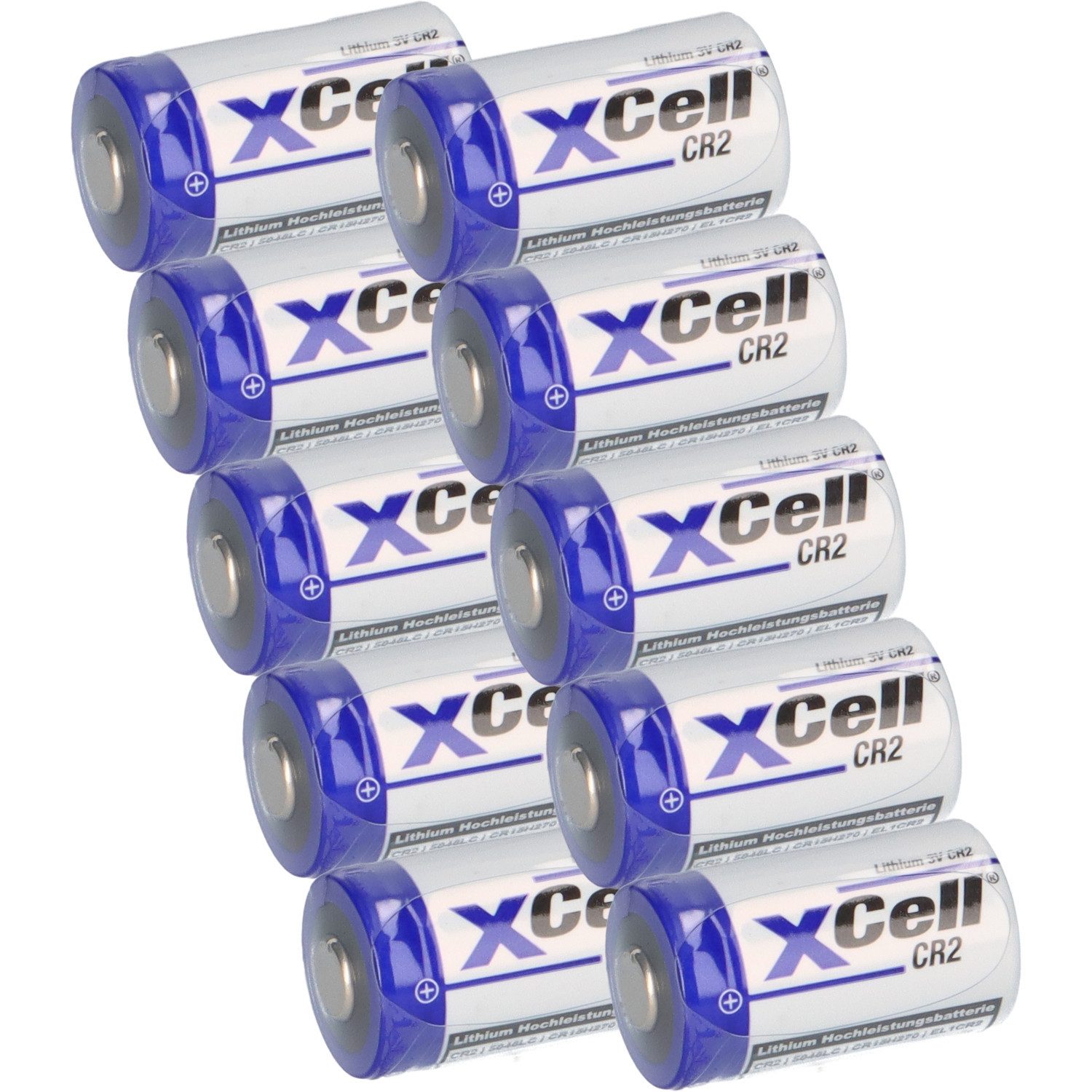 XCell 10x XCell CR2 Lithium Batterie 3V 850 mAh – CR15H270 Fotobatterie