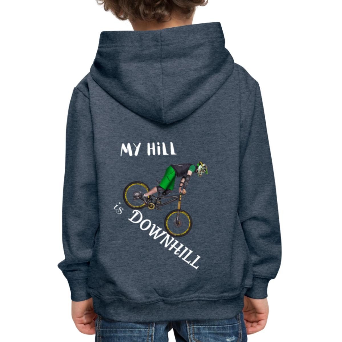 Spreadshirt Hoodie My Hill Is Downhill Mountainbike Kinder Premium Hoodie (1-tlg)