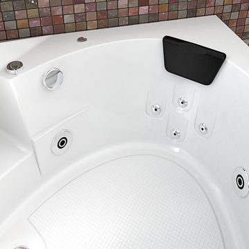 AcquaVapore Whirlpool-Badewanne Whirlpool Pool Badewanne Wanne W06 152x152cm, Integrierte Massagedüsen, Moderner Touchscreen, Rutschsicher