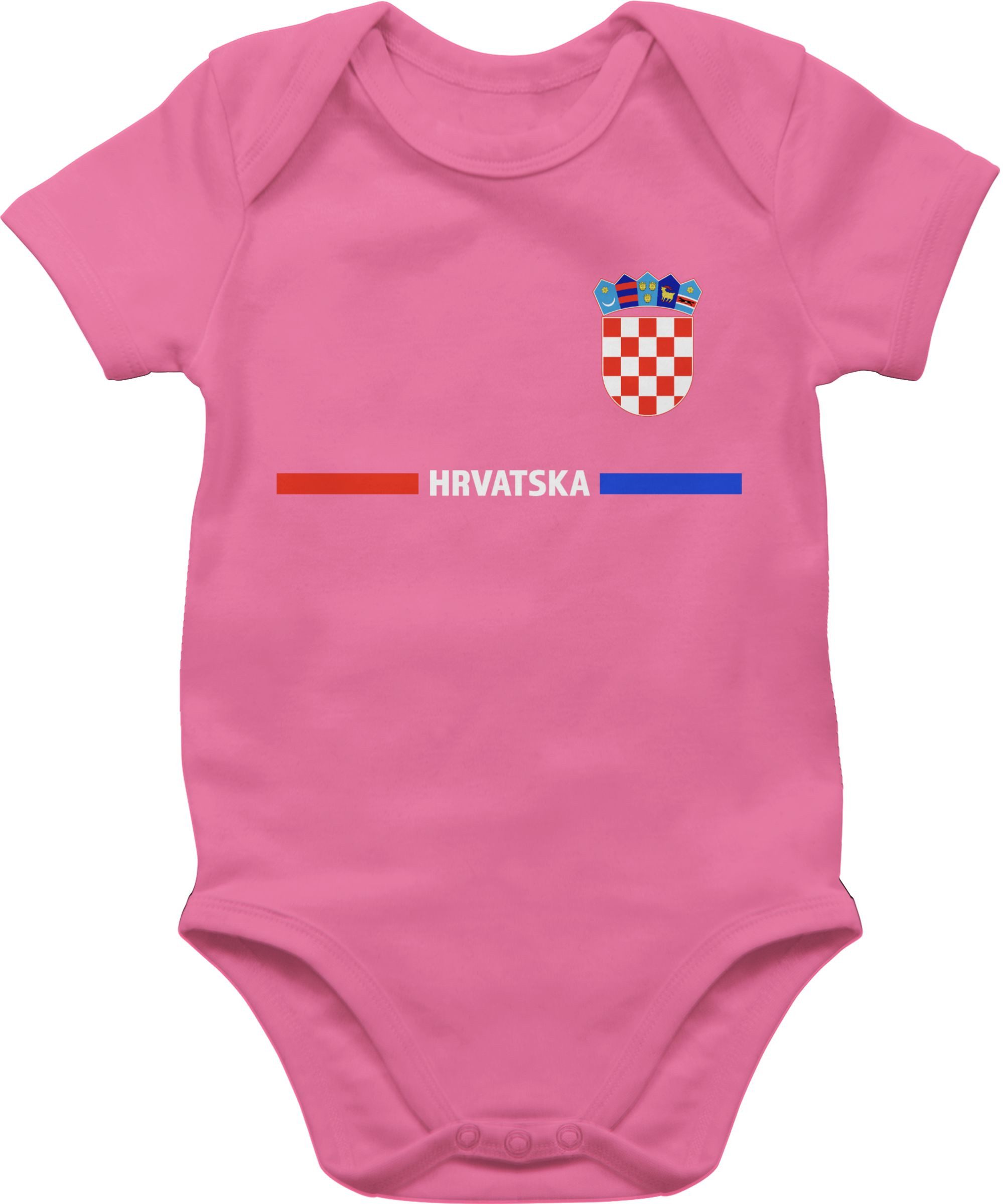 Shirtbody Kroatisches Trikot Wappen, Hrvatska mit Stolz, Hrvatska-Fans