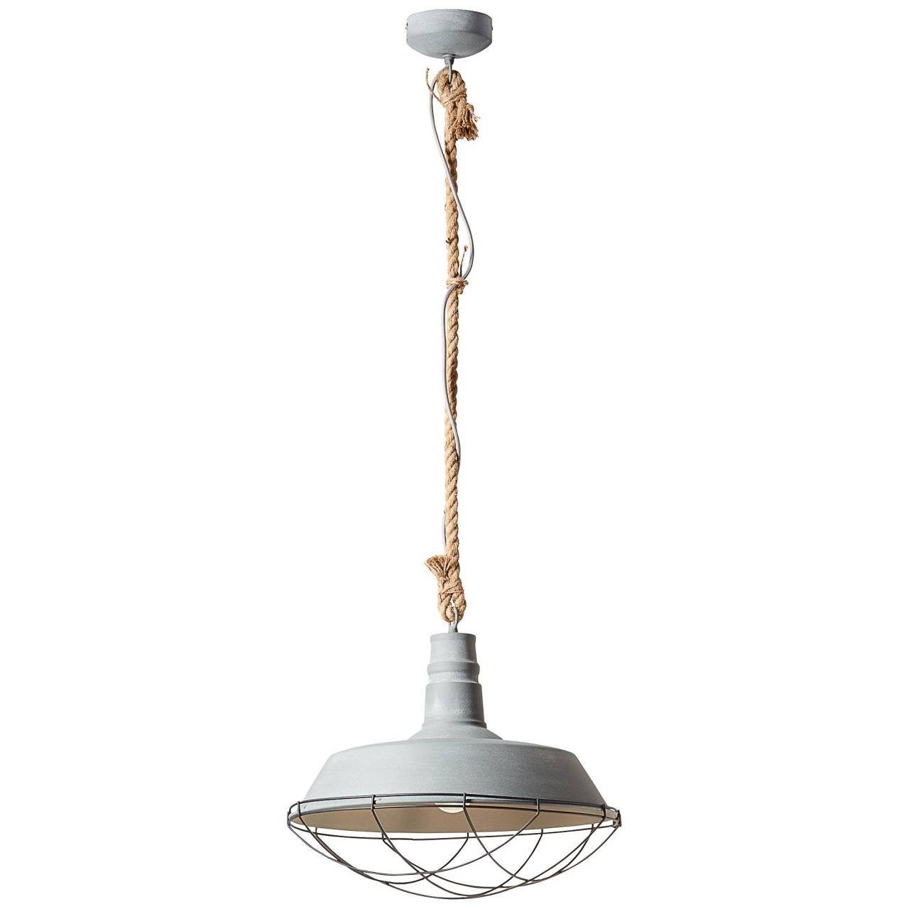 Lampe Brilliant 60W, Rope, 1x E27, Beton grau Pendelleuchte geeignet 47cm A60, Rope Pendelleuchte