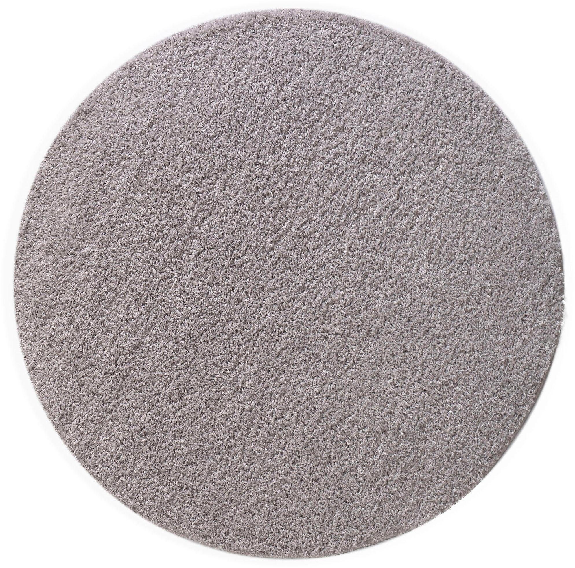 Teppich Shaggy 30, Home affaire, rund, Höhe: 30 mm, Teppich in Uni-Farben, besonders weich und kuschelig silberfarben