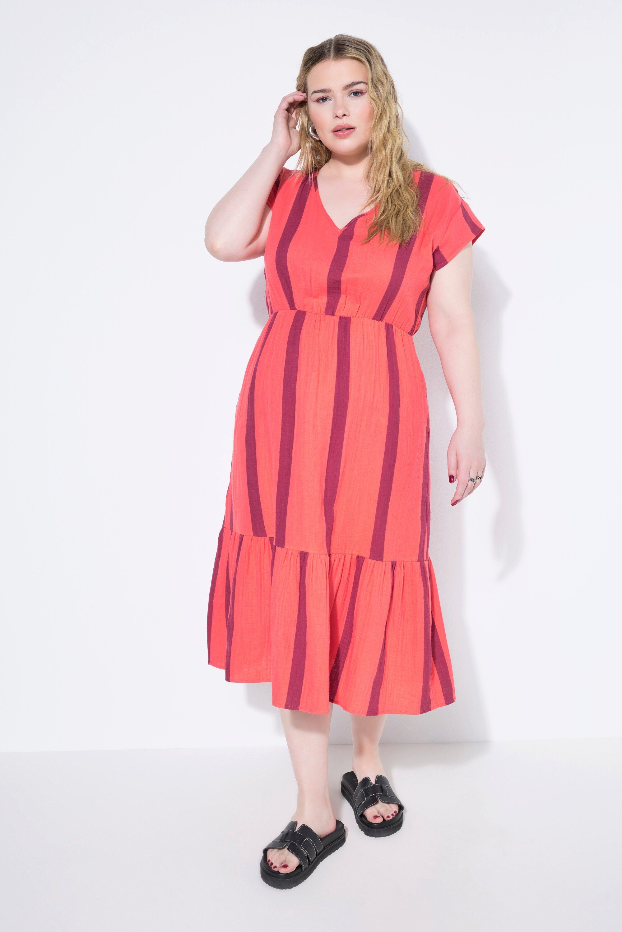 Studio Untold Midikleid Midikleid A-Line Musselin günstig online kaufen