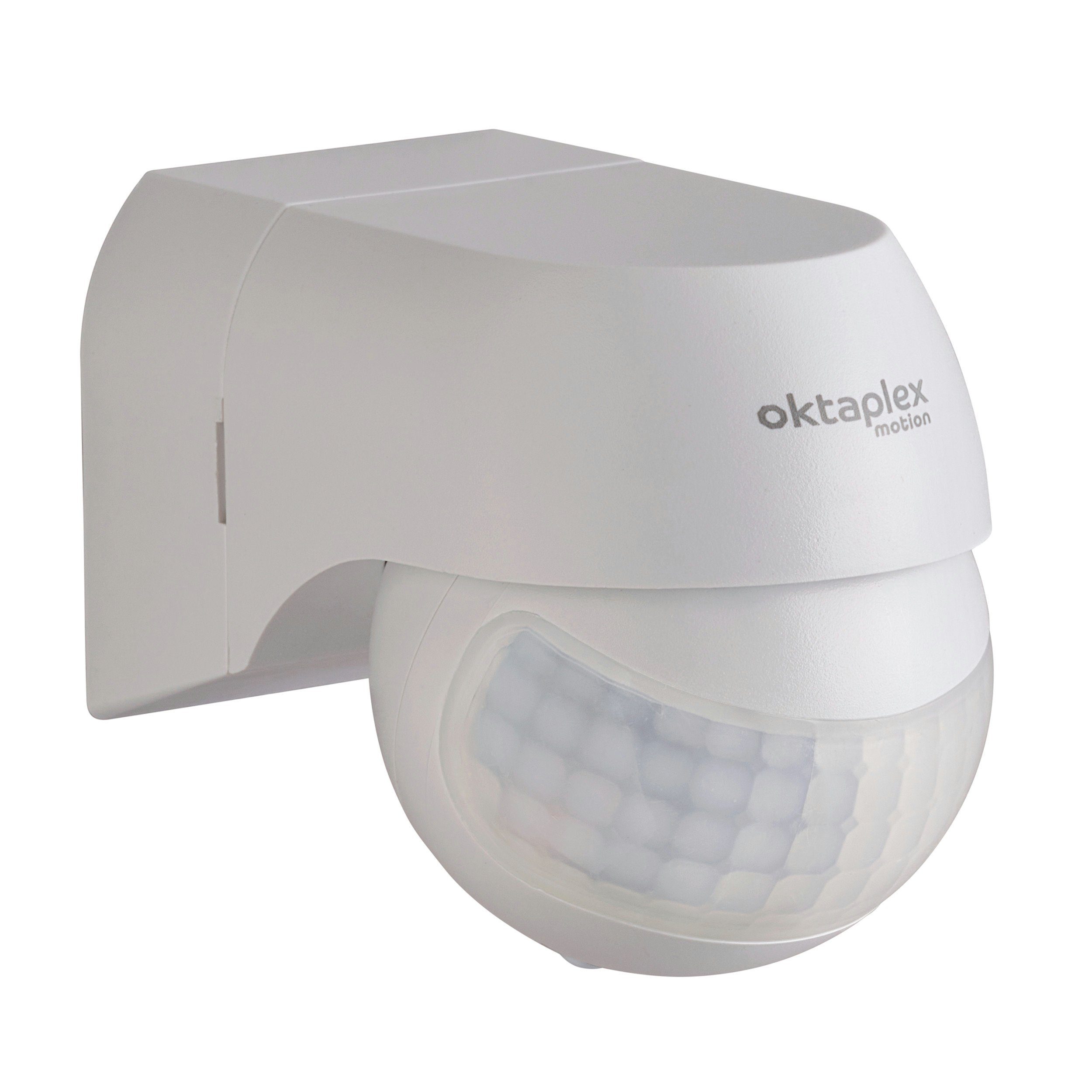 Oktaplex motion Bewegungsmelder Ana weiss Aufputz / 12m Reichweite schwenkbar 180° Infrarotsensor 230V, IP44