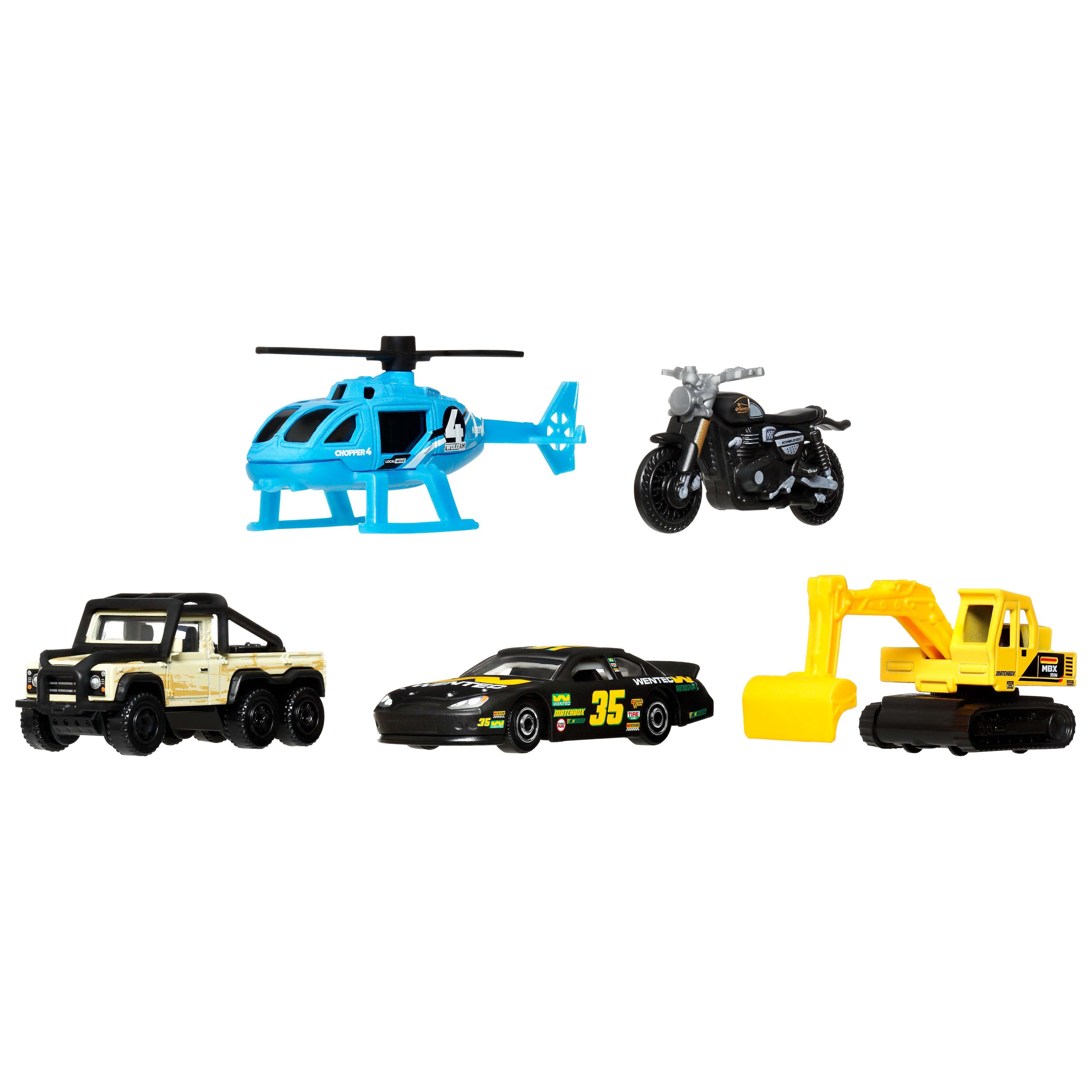 MATCHBOX Spielzeug-Auto Matchbox Die-Cast 5-Pack, (Set), Variante nicht wählbar, Abbildungen dienen als Beispiele