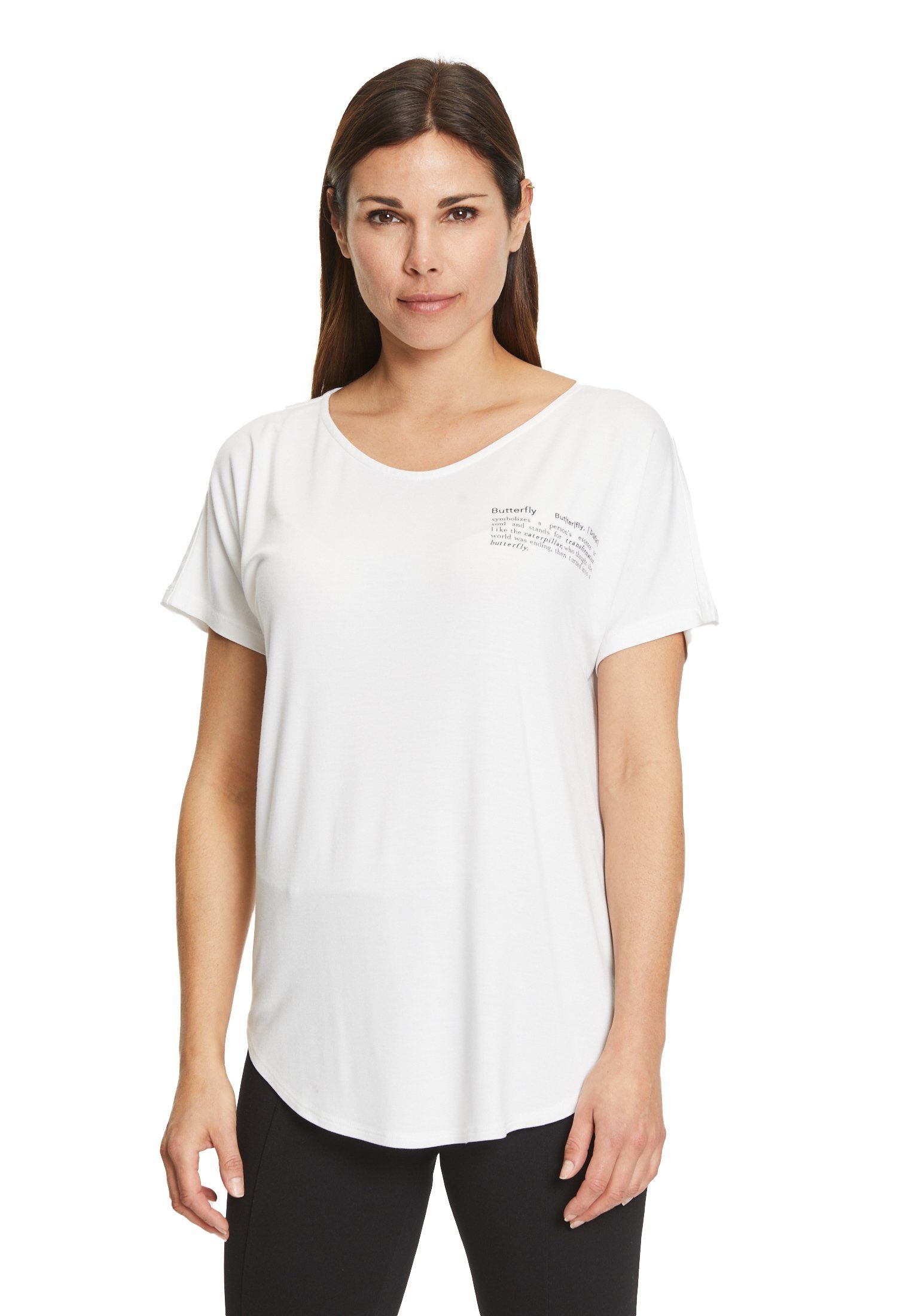 Betty Barclay Yogashirt mit V-Ausschnitt (1-tlg) Weiß