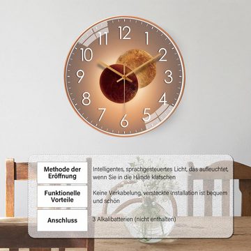 Cbei Wanduhr 30 cm große Vintage-Wanduhr Quartz Lautlos aus Metall Deko-Uhren (Ohne Tickgeräusche Küchenuhr für Wohnzimmer, Zimmer, Büro, Restaurant)
