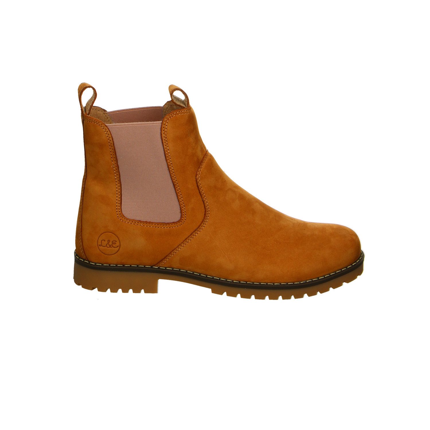 Lotta & Emil Lotta&emil Winter Taupe/rosa Nubuk Klettstiefel Winter Mädchen beige Winterstiefelette