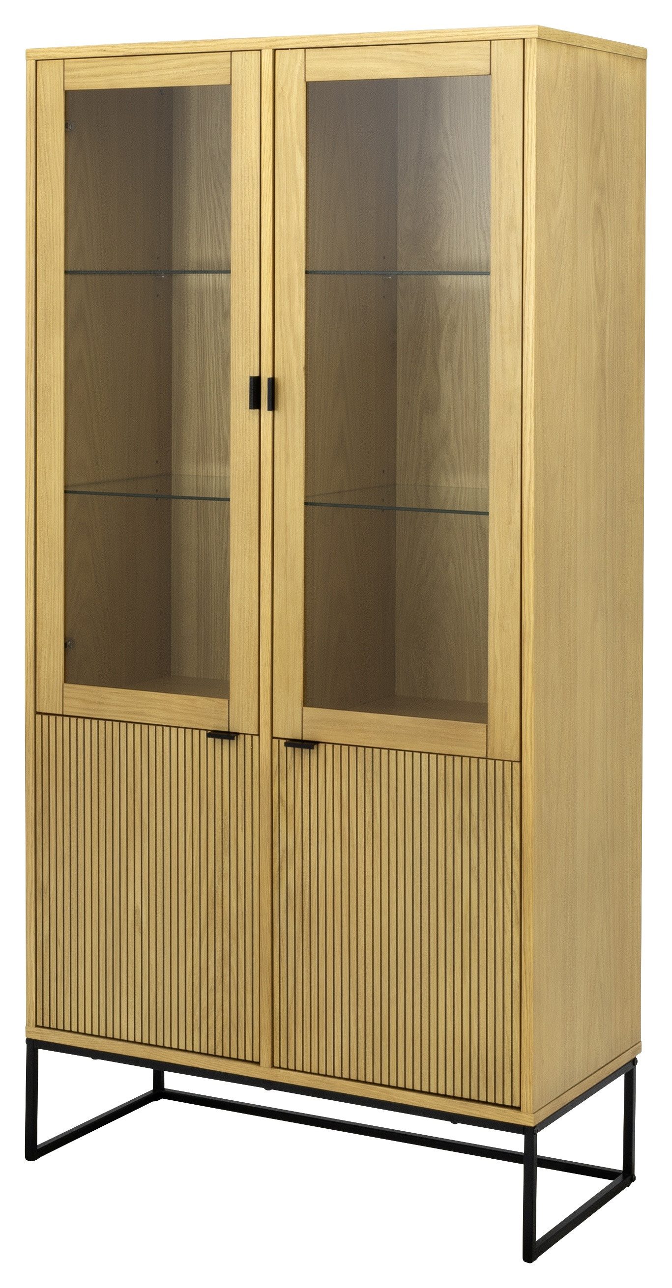 Tenzo Vitrine BALI Geriffelte Eichenfront, verstellbare günstig online kaufen