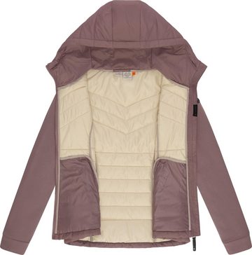 Ragwear Outdoorjacke Sandrra Steppjacke aus modernem Materialmix mit Kapuze