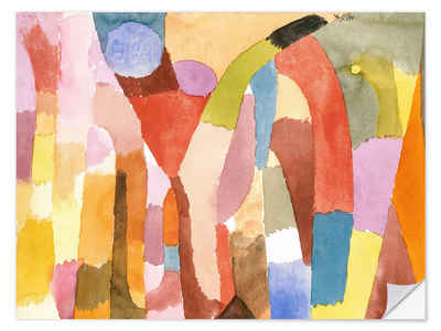 Posterlounge Wandfolie Paul Klee, Bewegung der gewölbten Kammern, Malerei