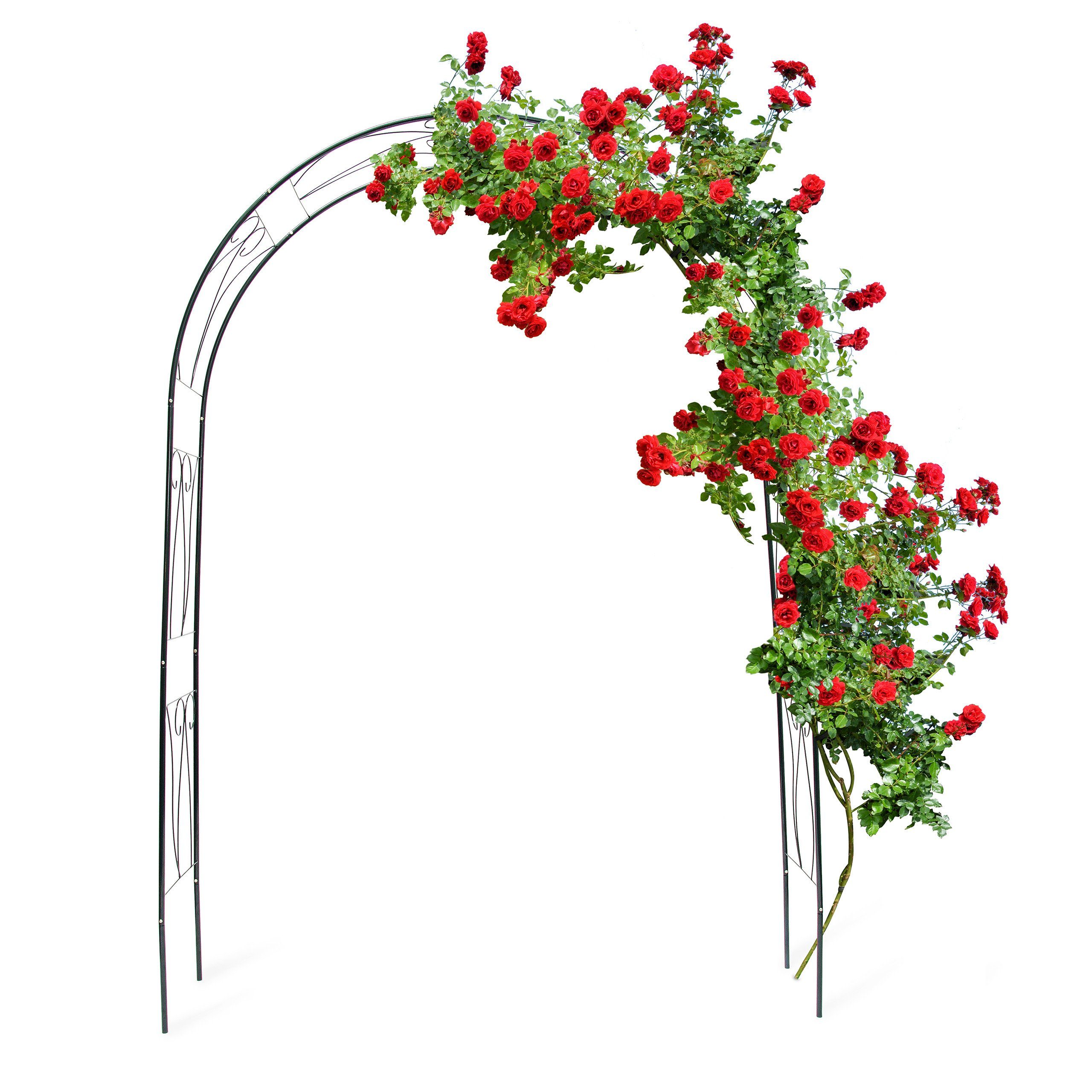 relaxdays Rosenbogen Rankbogen für Rosen mit Verzierung, 1 St.