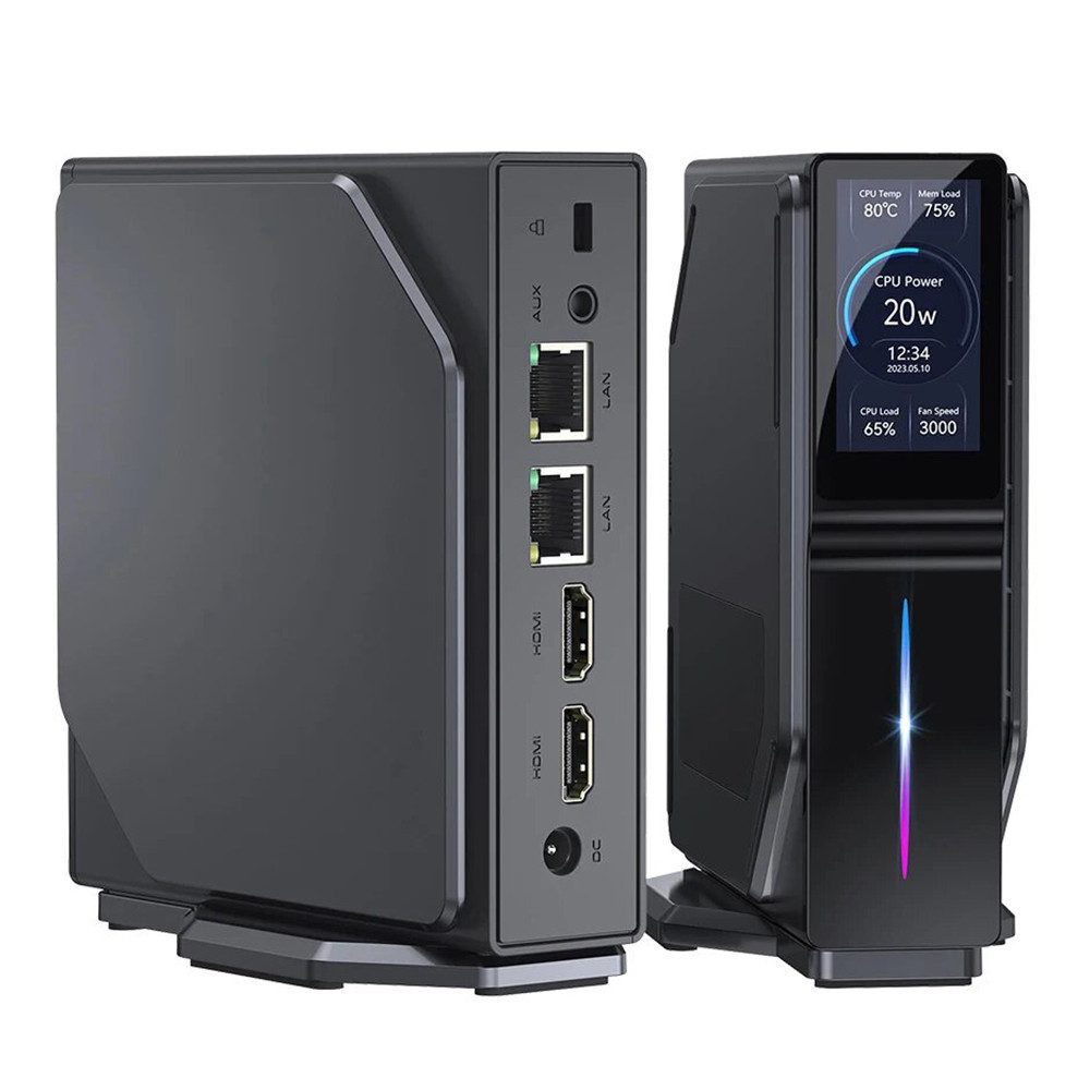 FIREBAT S1 Intel N100 4 Cores Max 3.4GHz, 16GB RAM 512GB SSD Mini-PC (Intel Alder Lake N100, 16 GB RAM, 512 GB SSD, 2*HDMI, WiFi 5 Bluetooth 4.2, 2*USB3.2, 2*USB2.0, 2*LAN, 1*Audio)