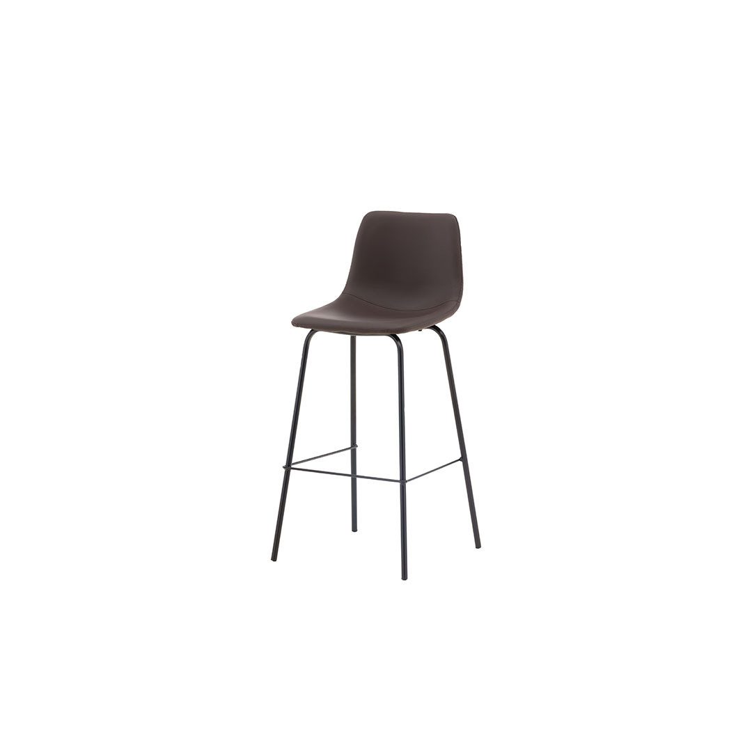 Barhocker 2er Set Alexi Barhocker PU Kunstleder braun.