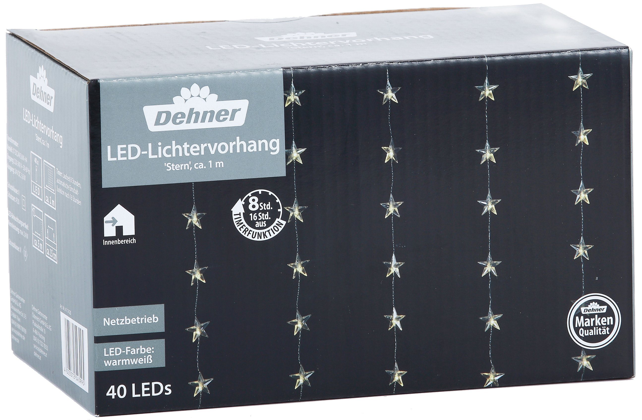 Dehner Lichterkette »LED Lichtervorhang Stern, 500 x 100 x 120 cm