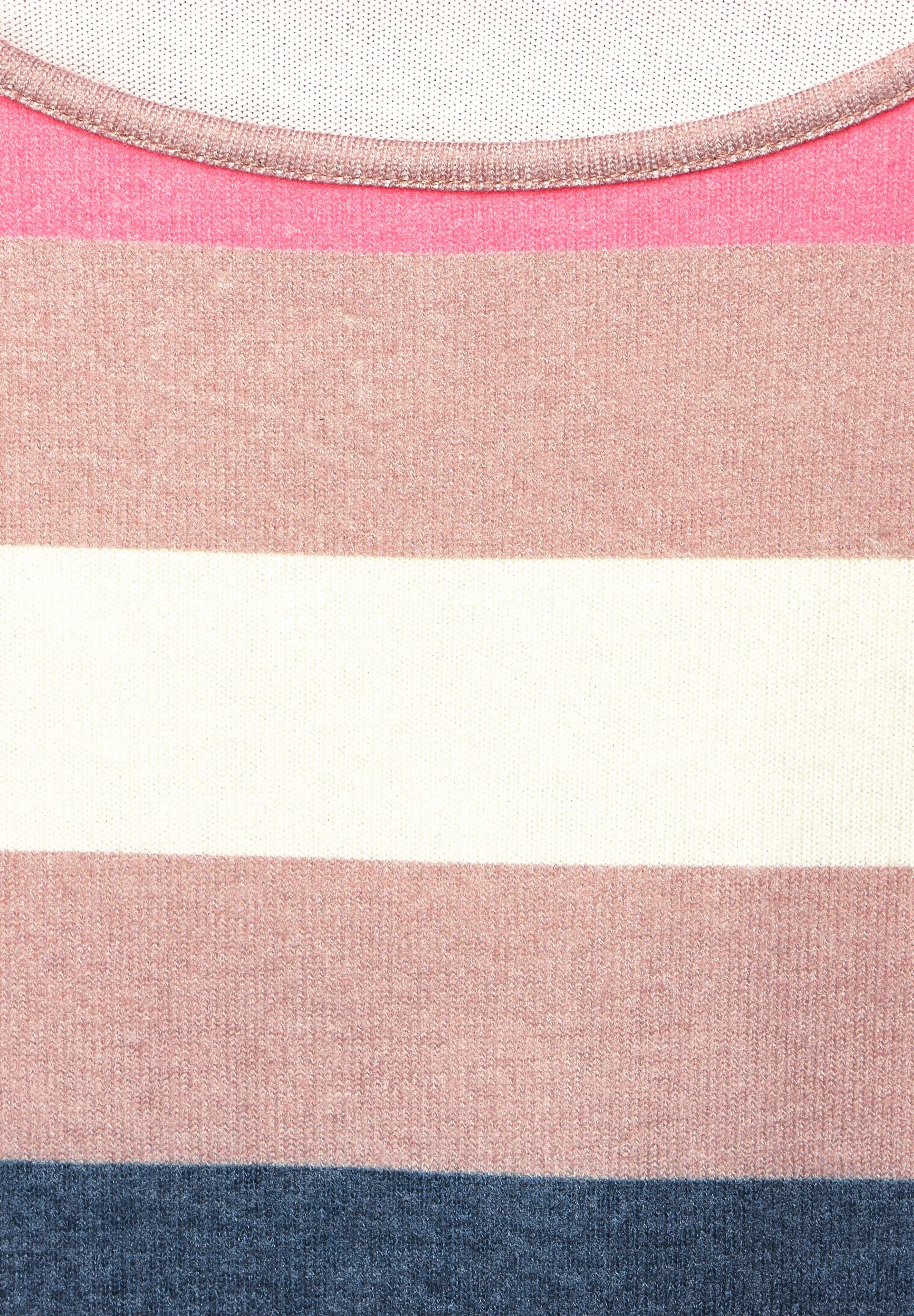 One Streifen rose (1-tlg) bright Wi Vorhanden Street Shirt in ONE Bright 3/4-Arm-Shirt STREET Multicolour winter Nicht