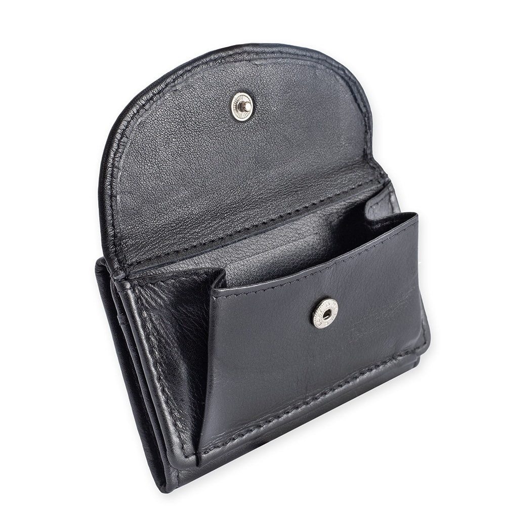 BRANCO Mini Geldbörse Kleine Geldbörse / Mini-Portemonnaie, Leder Schwarz, Branco 31105