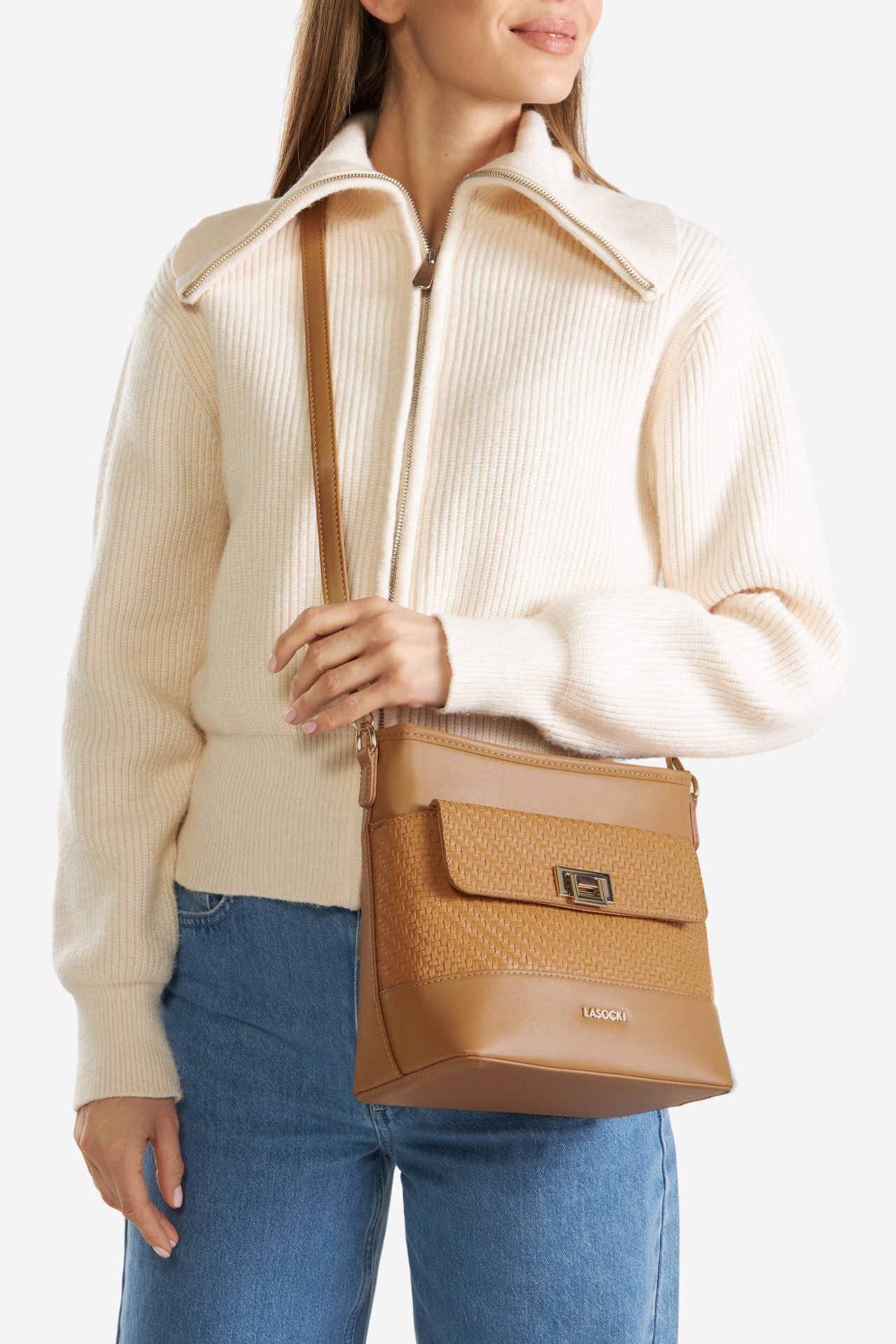LASOCKI Handtasche Lasocki Kleine Tasche LSK-M-003-07 braun