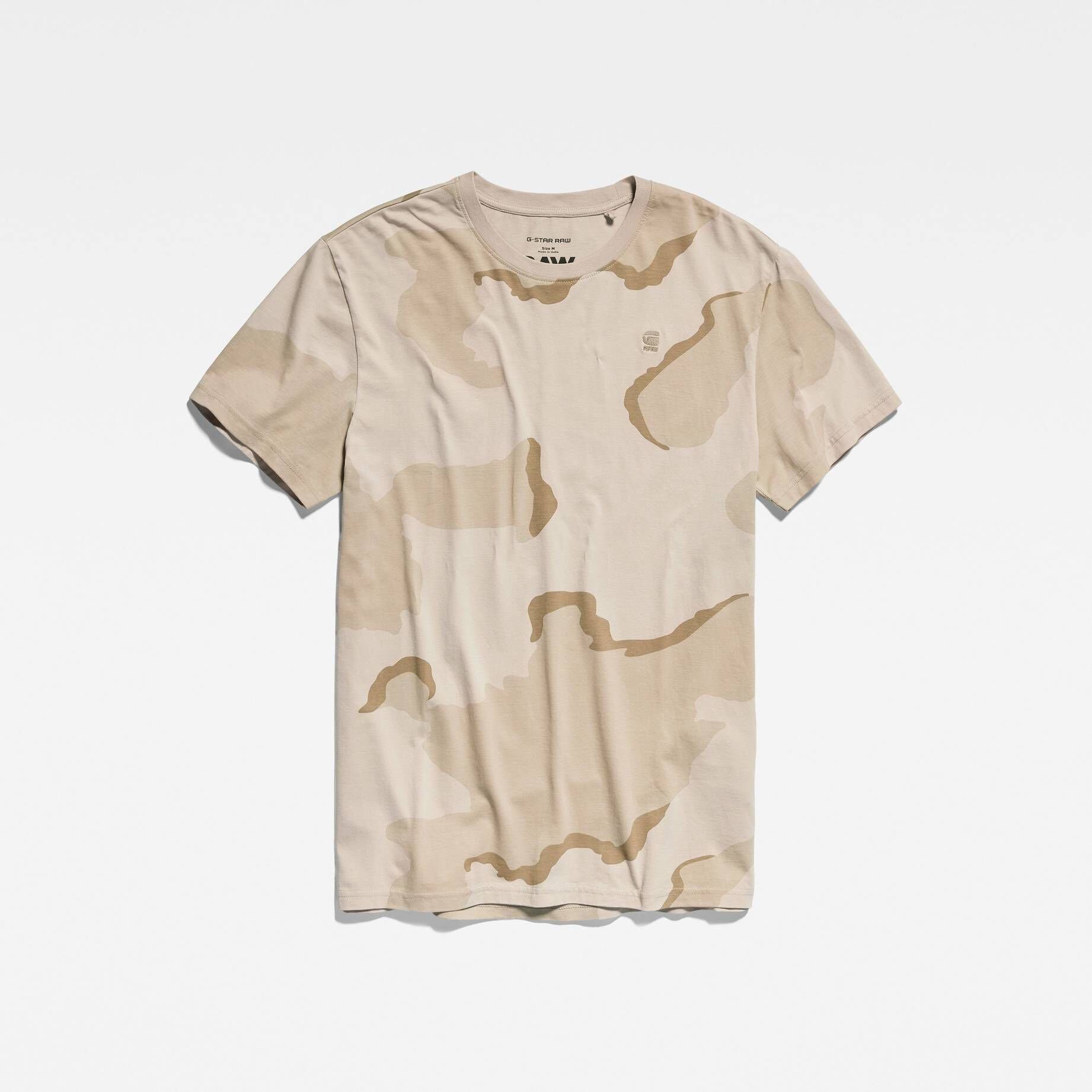 G-Star RAW T-Shirt Herren T-Shirt DESERT CAMO R T (1-tlg) Beige