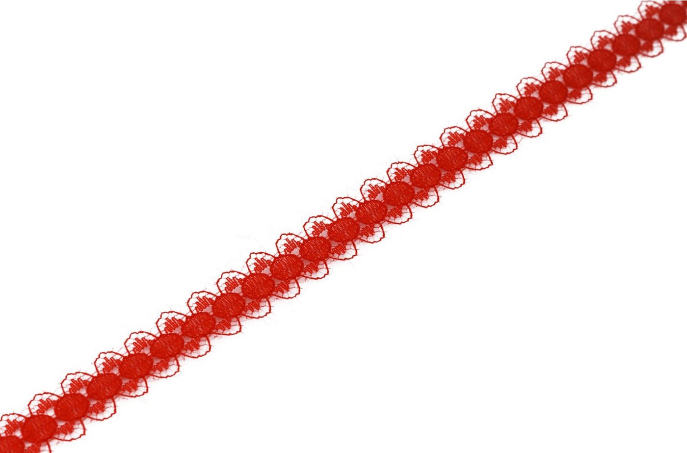 Thumbnail - Creativery Borte, Spitzenband 15mm x 10m Rot