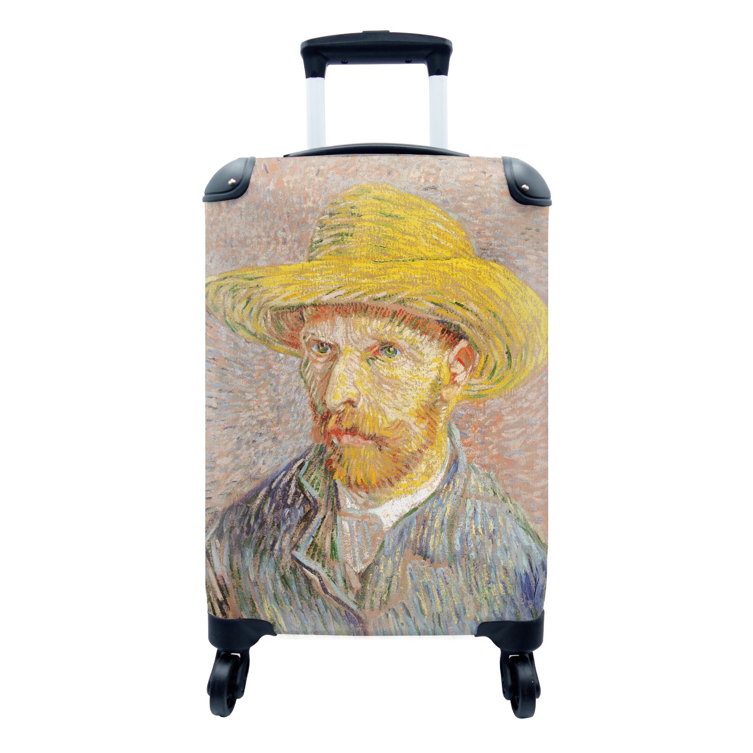 Selbstporträt rollen, Handgepäck MuchoWow Trolley, Reisekoffer Ferien, Reisetasche Vincent mit Gogh, Handgepäckkoffer van 4 - für Rollen,