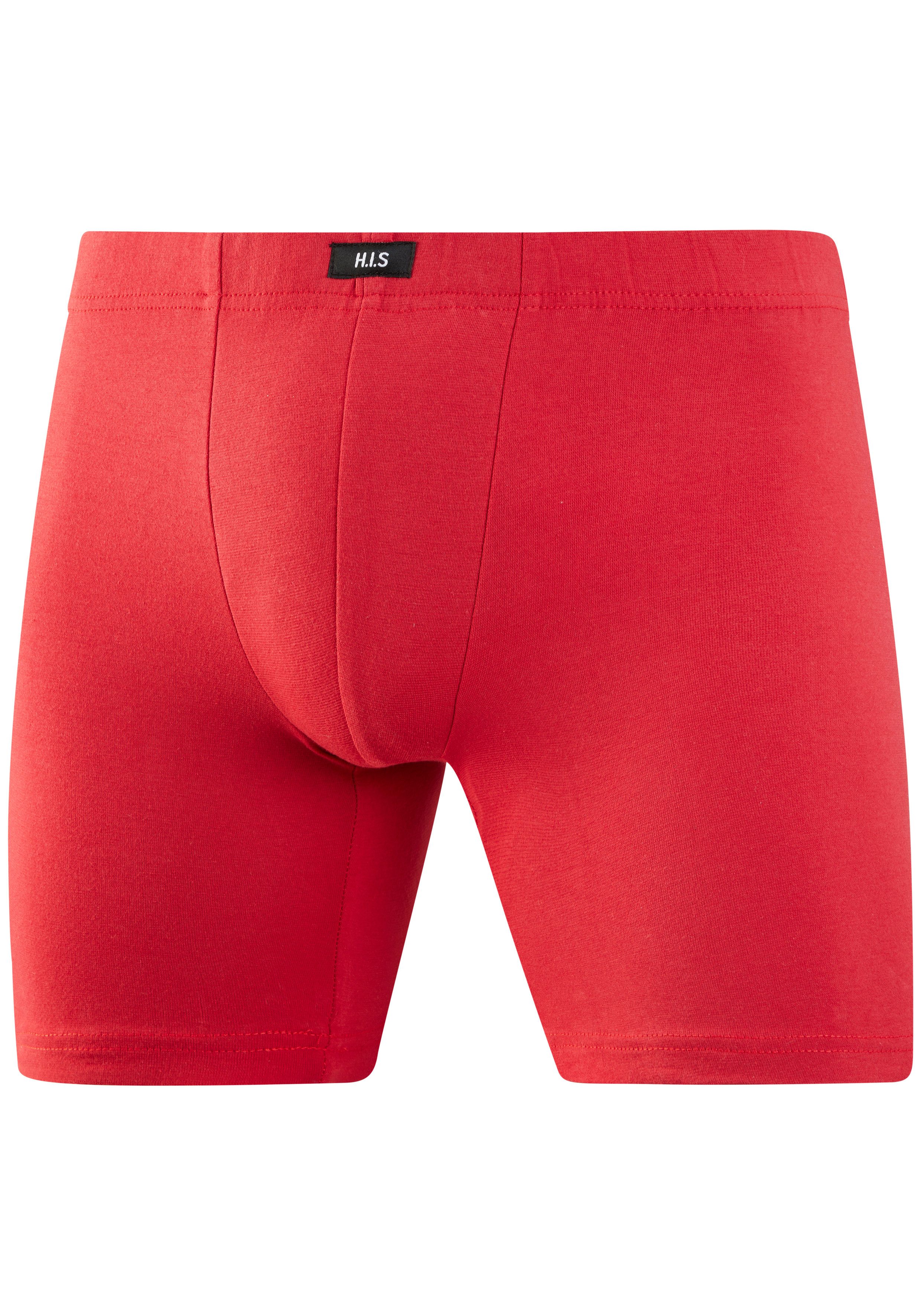 H.I.S Langer Boxer (Packung, 5-St) Boxershorts aus Baumwolle mit langem Bein, Logo am Bund