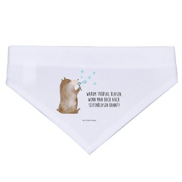 Mr. & Mrs. Panda Hundefliege Bär Seifenblasen - Weiß - Geschenk, Halstuch, klein, Teddy, Hunde, kl, Polyester