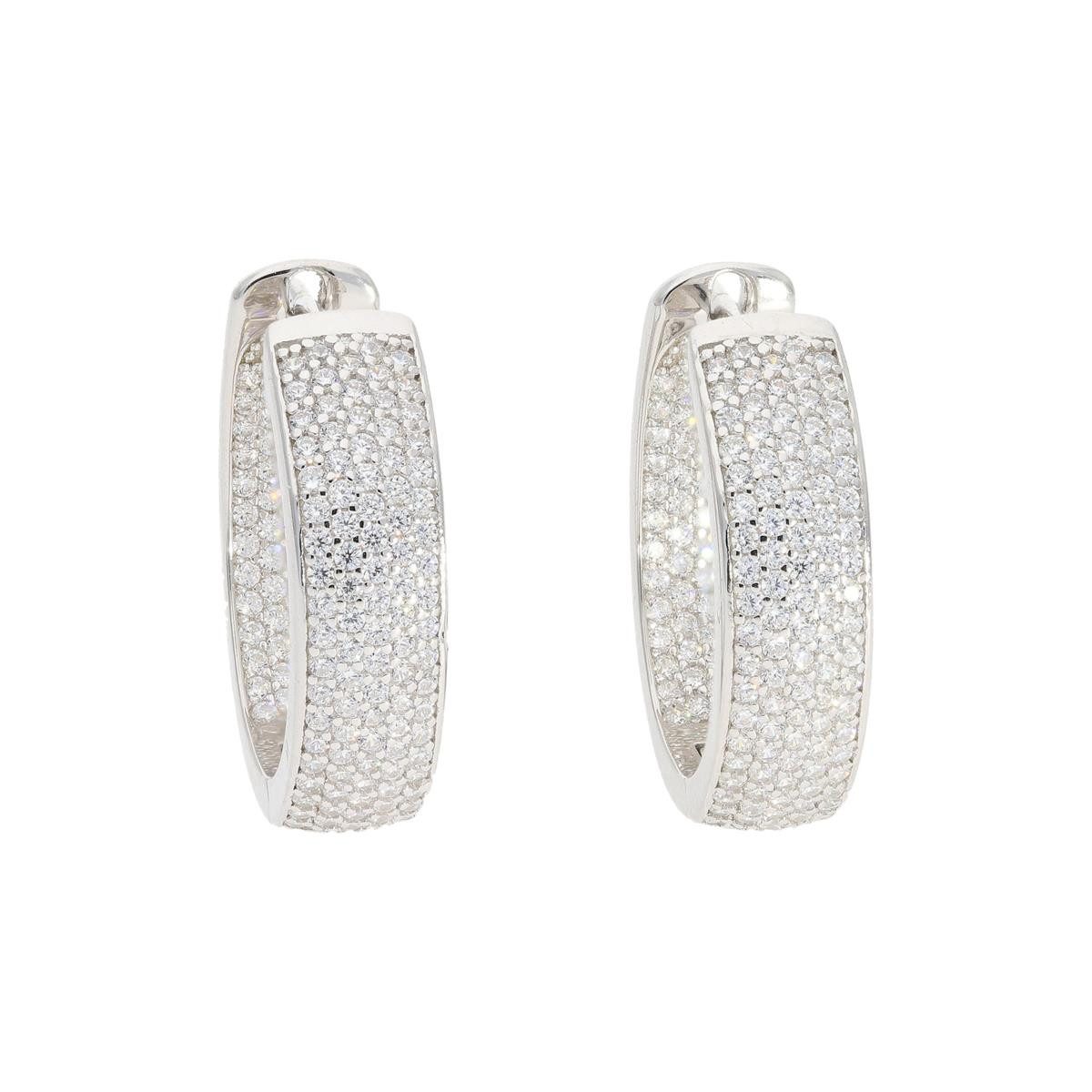 Ohrring-Set Creolen Silber 925 Zirkonia JL52-06-0099 JuwelmaLux