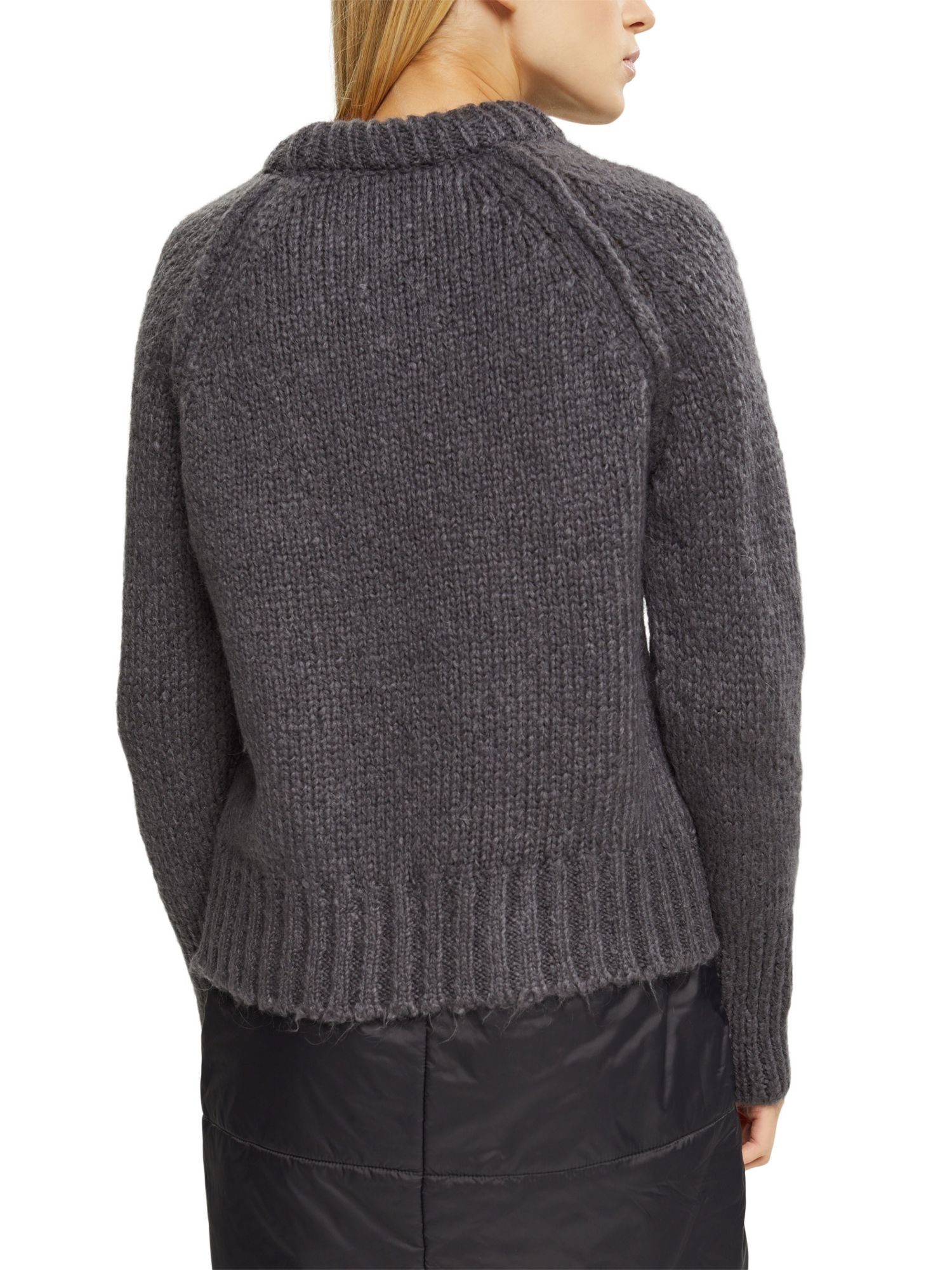 ANTHRACITE Esprit Strickpullover Pullover aus Wollgemisch