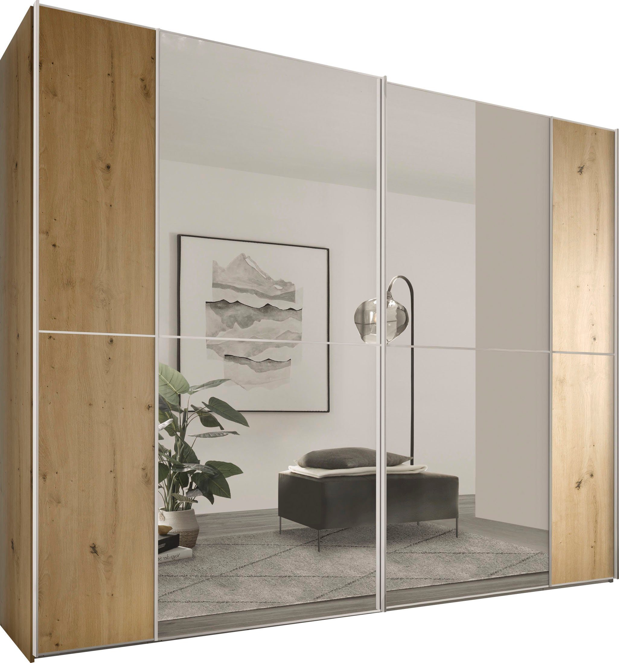 STAUD Schwebetürenschrank Sonett 220, Made in Germany mit vier verschiedenen Ausstattungsvarianten