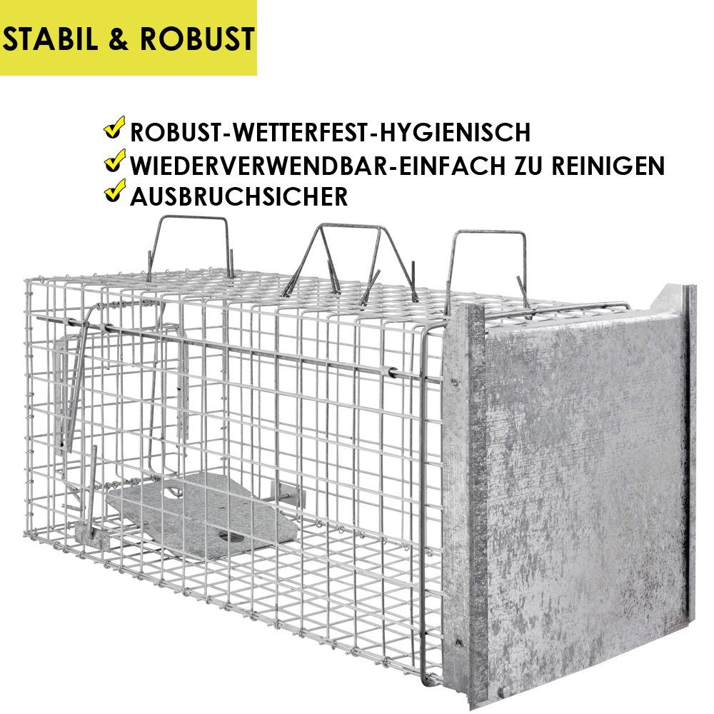 Petigi Lebendfalle Tierfalle Lebendfalle Marderfalle Drahtfalle Auswahl an Größen Stable